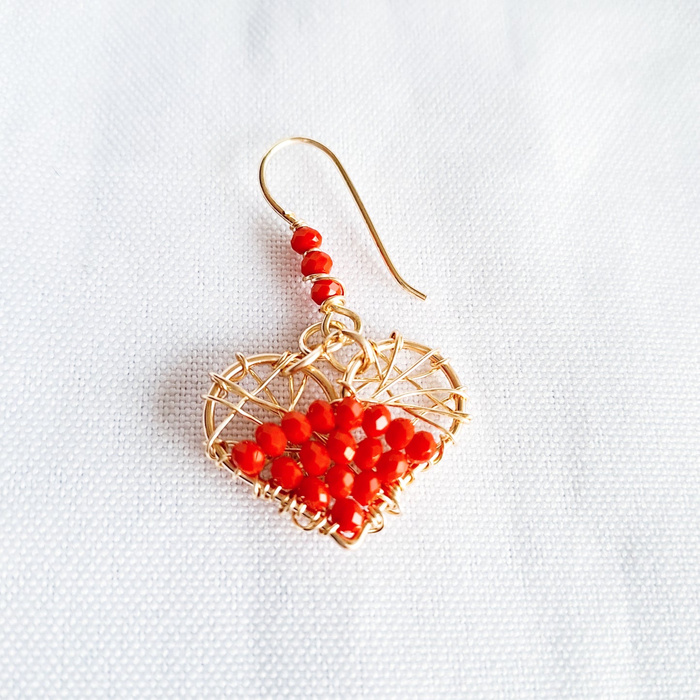 Aros Medianos en Forma de Corazón con Anzuelo