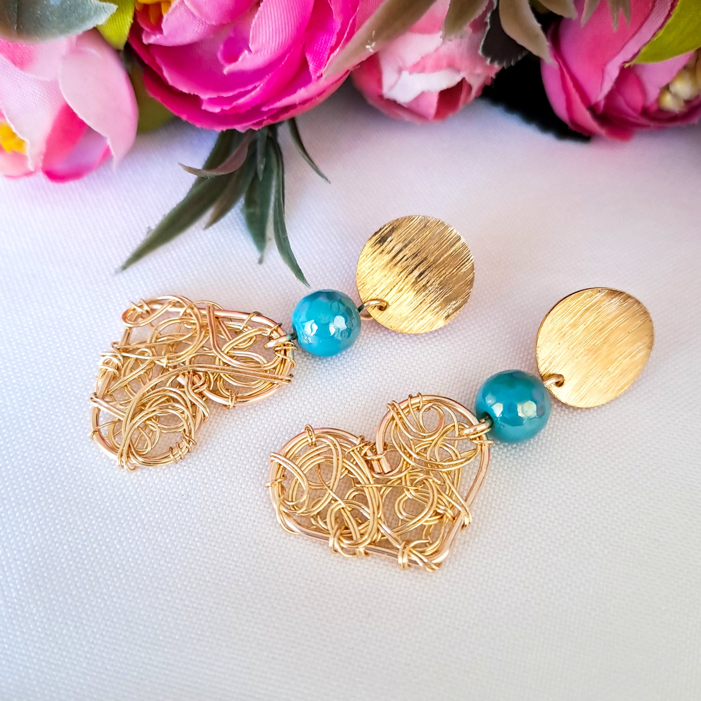 Conjunto de Aros y Pulsera Con Perlas de Rio Y Ágatas Facetadas