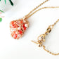 Collar Con Dije en Forma de Corazón Relleno Con Cristales Checos
