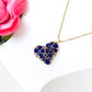 Collar Con Dije en Forma de Corazón Relleno Con Cristales Checos