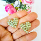 Aros con Forma de Corazón Rellenos con Cristales