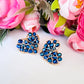 Aros con Forma de Corazón Rellenos con Cristales