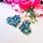 Aros con Forma de Corazón Rellenos con Cristales