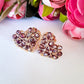 Aros con Forma de Corazón Rellenos con Cristales