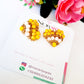 Aros Con Forma de Corazón Rellenos Con Cristales Y Perlas