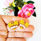 Aros Con Forma de Corazón Rellenos Con Cristales Y Perlas